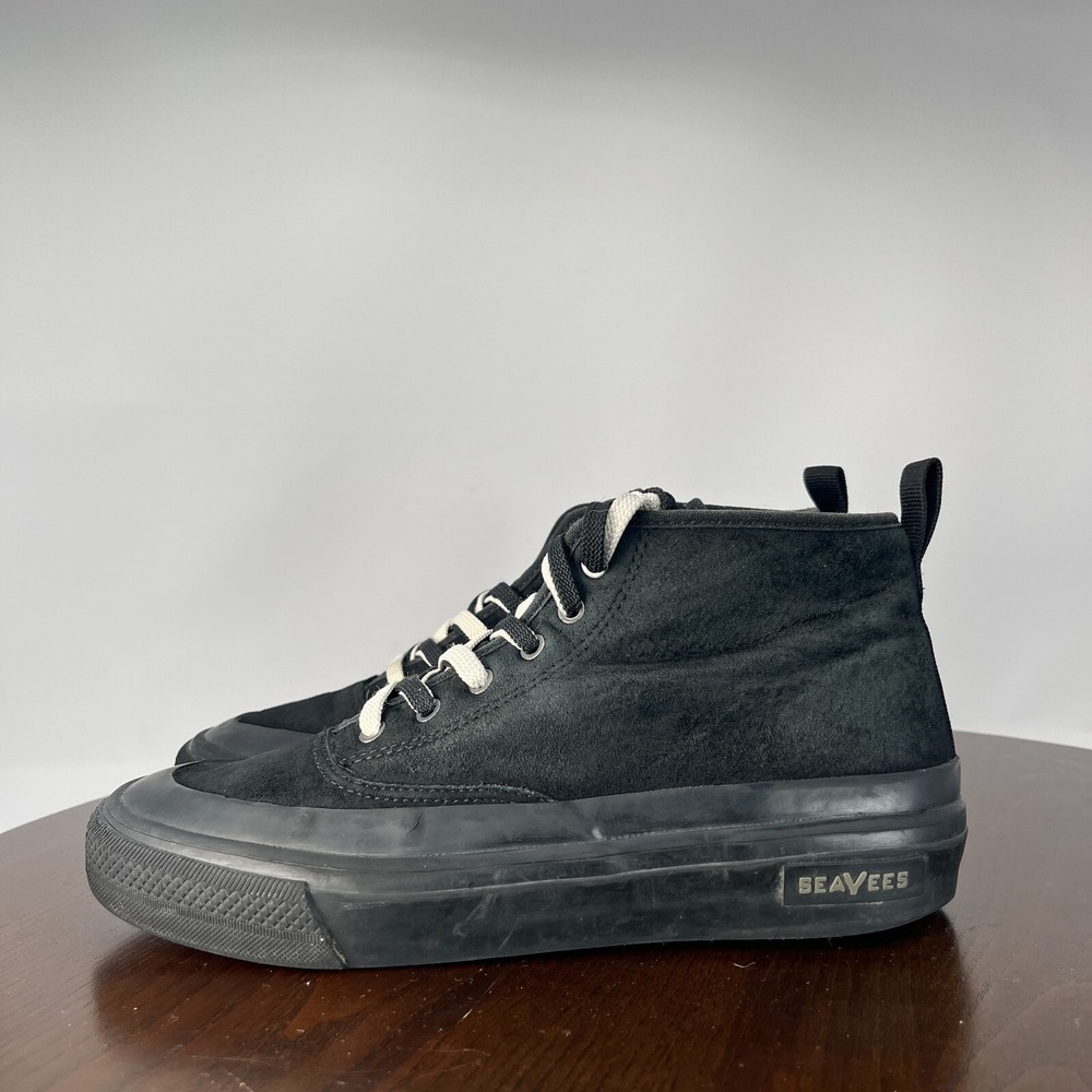 Seavees‎ Mariners Boots Shoes Women's 8.5 Black Suede High Top Sneakers 29600